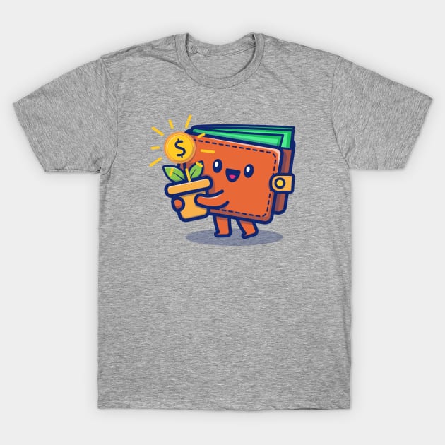 Cute Wallet Money Plant T-Shirt by Catalyst Labs